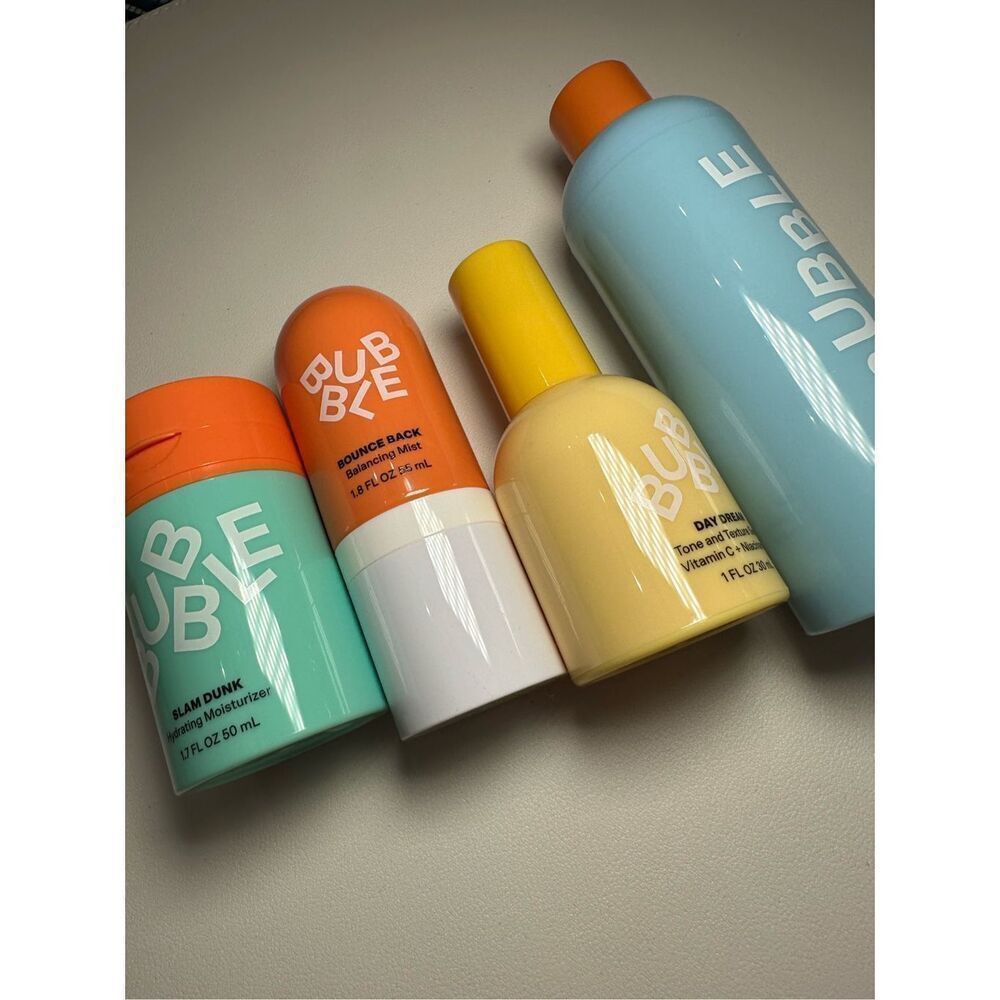 bubble skincare 4 pieces bundle:  Fresh Start,Day Dream, Slam Dunk, Bounce Back.